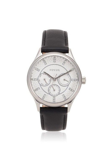 Bracelet de montre Fossil BQ3125 Cuir Noir 18mm